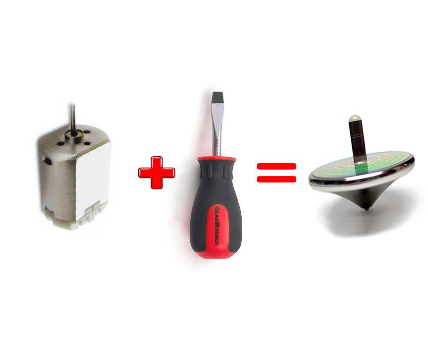 How to Make Spinner Top Toy From DC Motor