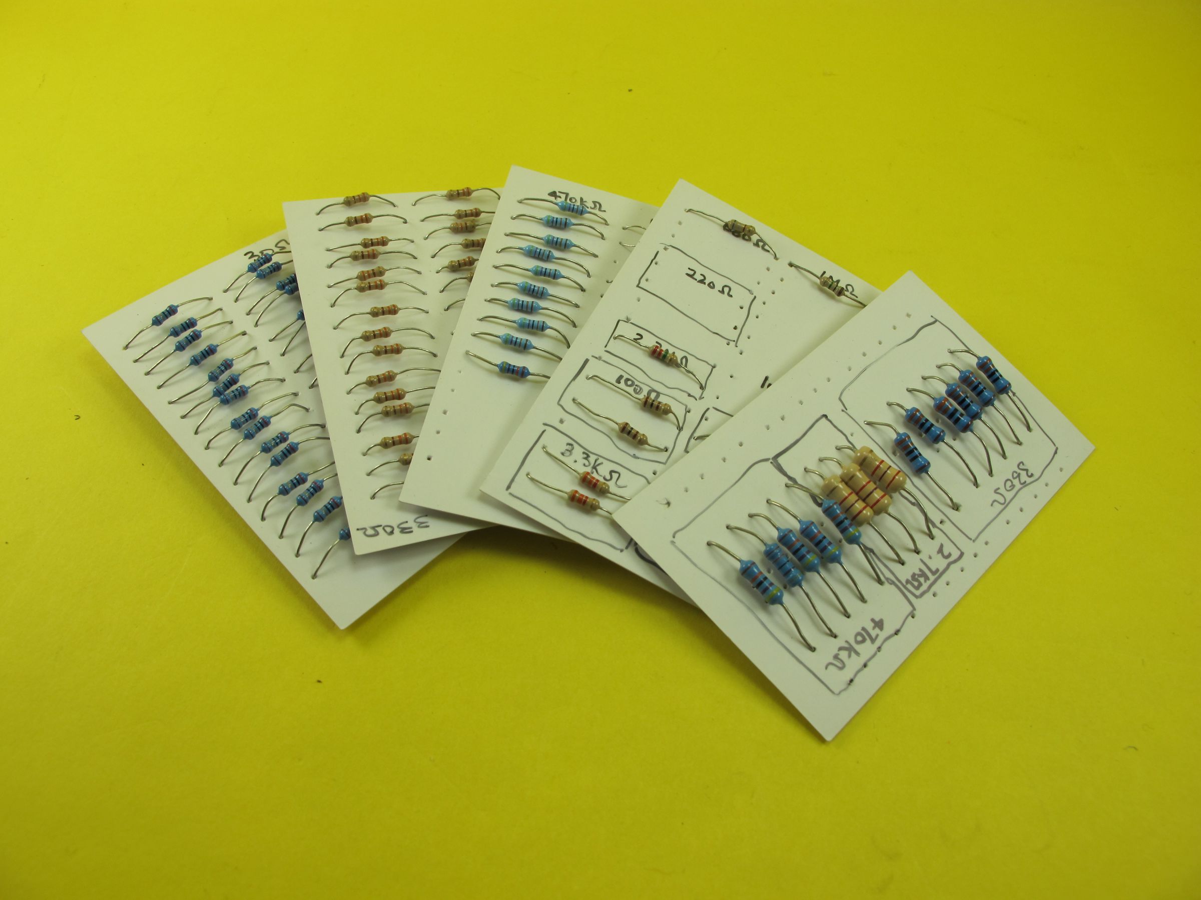 Business Card Resistor Storage