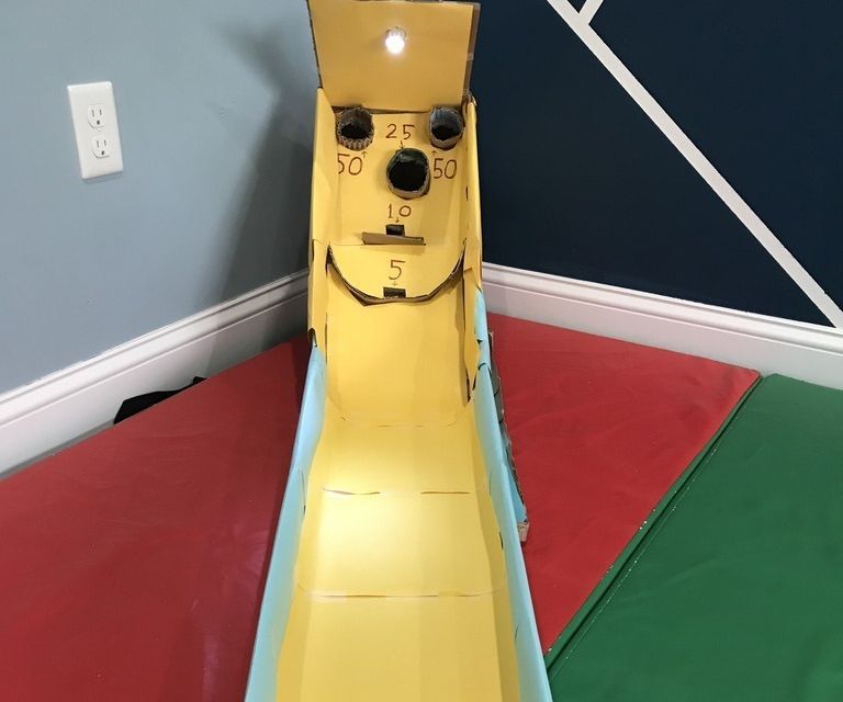 Cardboard Skee Ball Machine