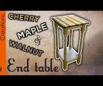 Simple End Table - Cherry, Maple and Walnut