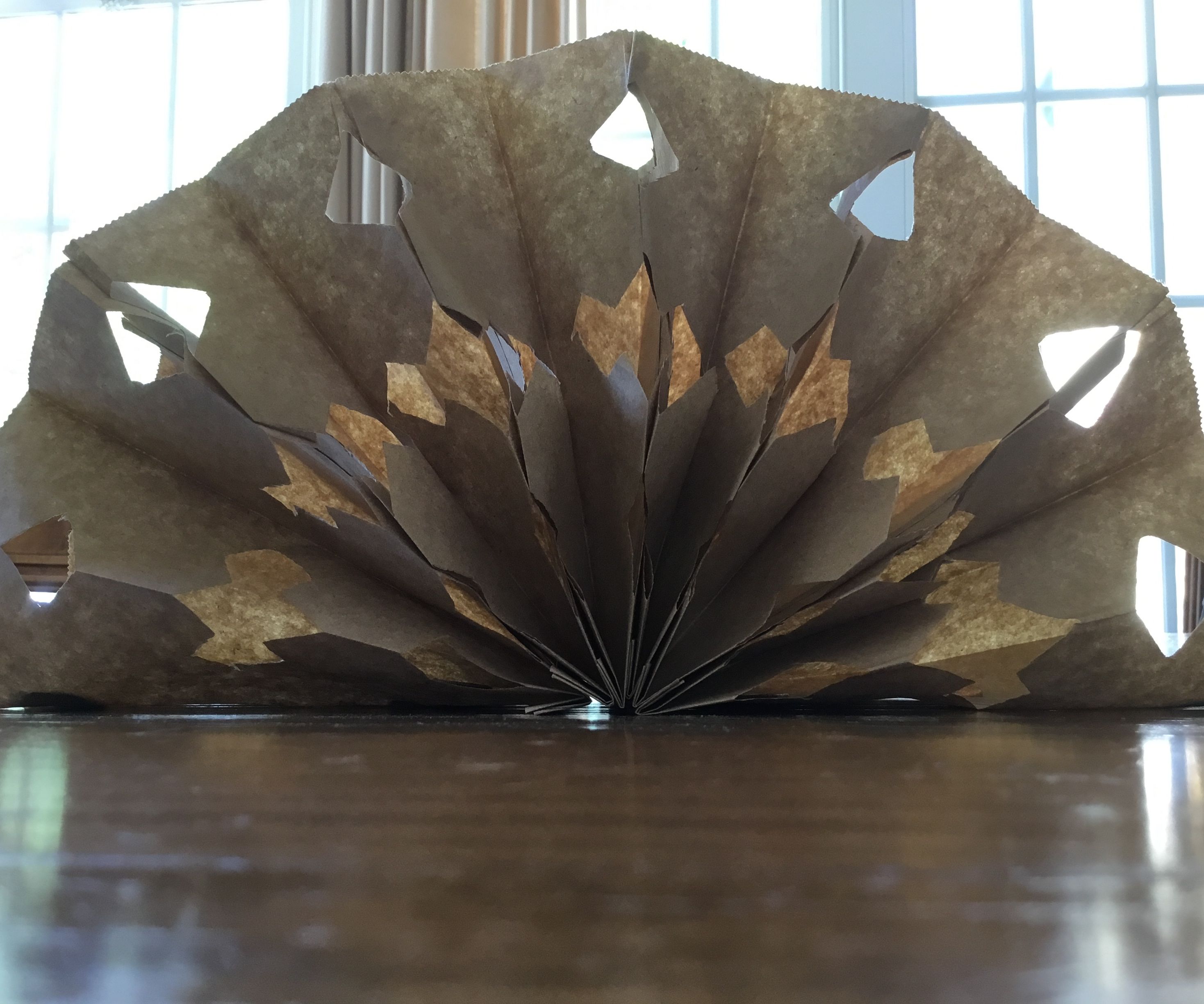 Centerpiece Out of Reused Paper Bags