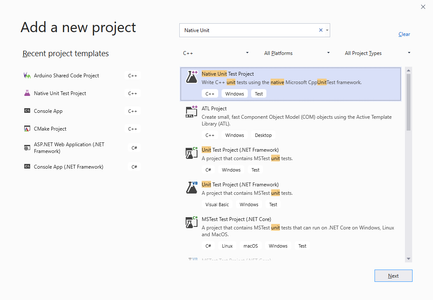 Create Unit Test Project