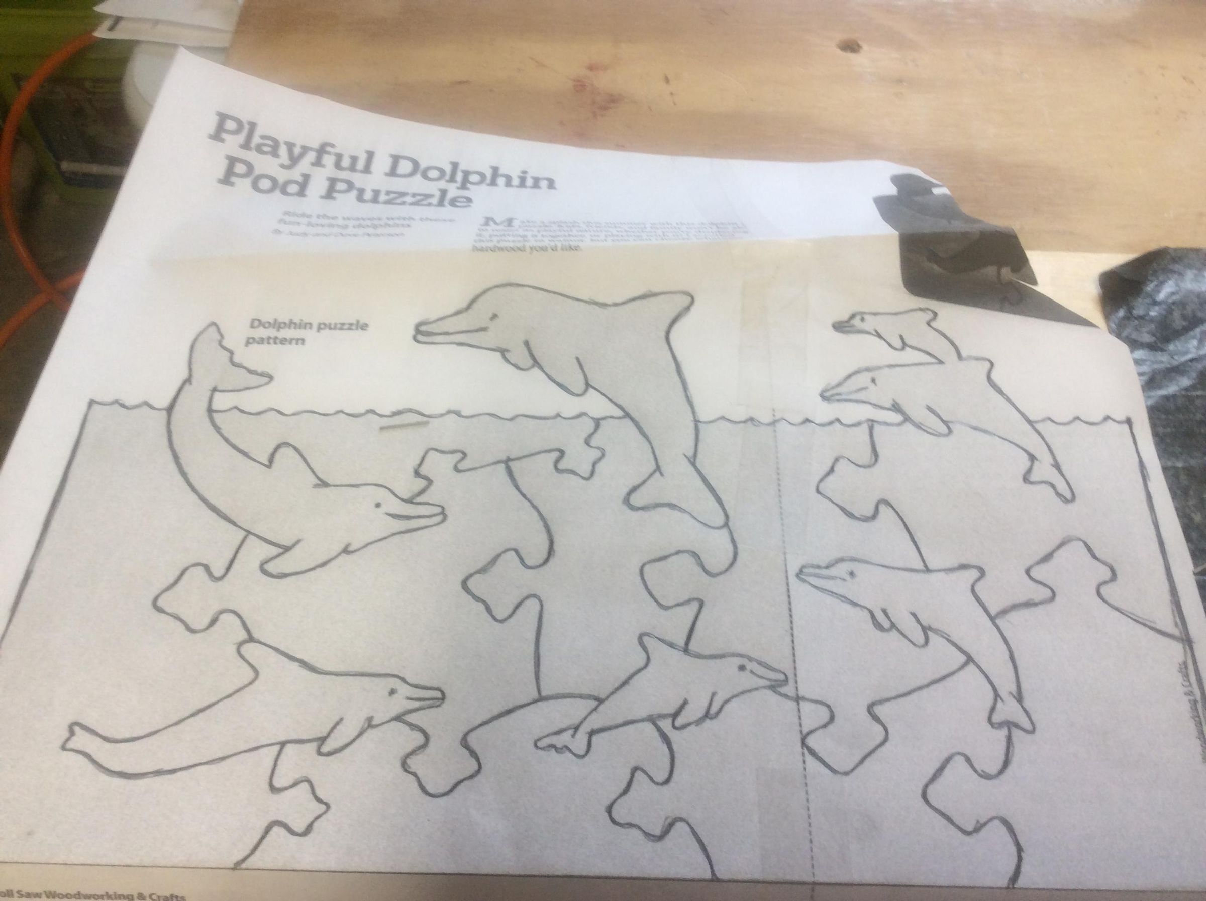 Playful Dolphin Pod Scroll Saw Puzzle 5 Steps (with Pictures