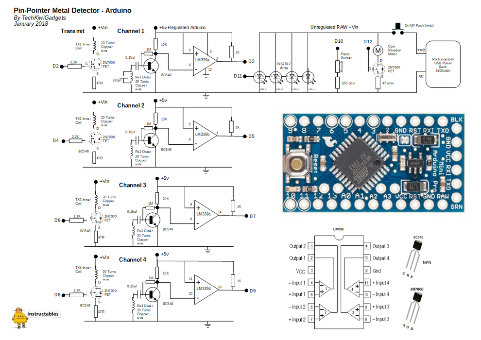 Pin-Pointer Metal Detector - Arduino : 6 Steps (with Pictures ...