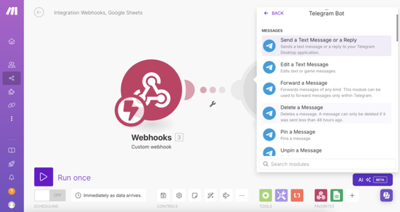 Add a Telegram Bot Module