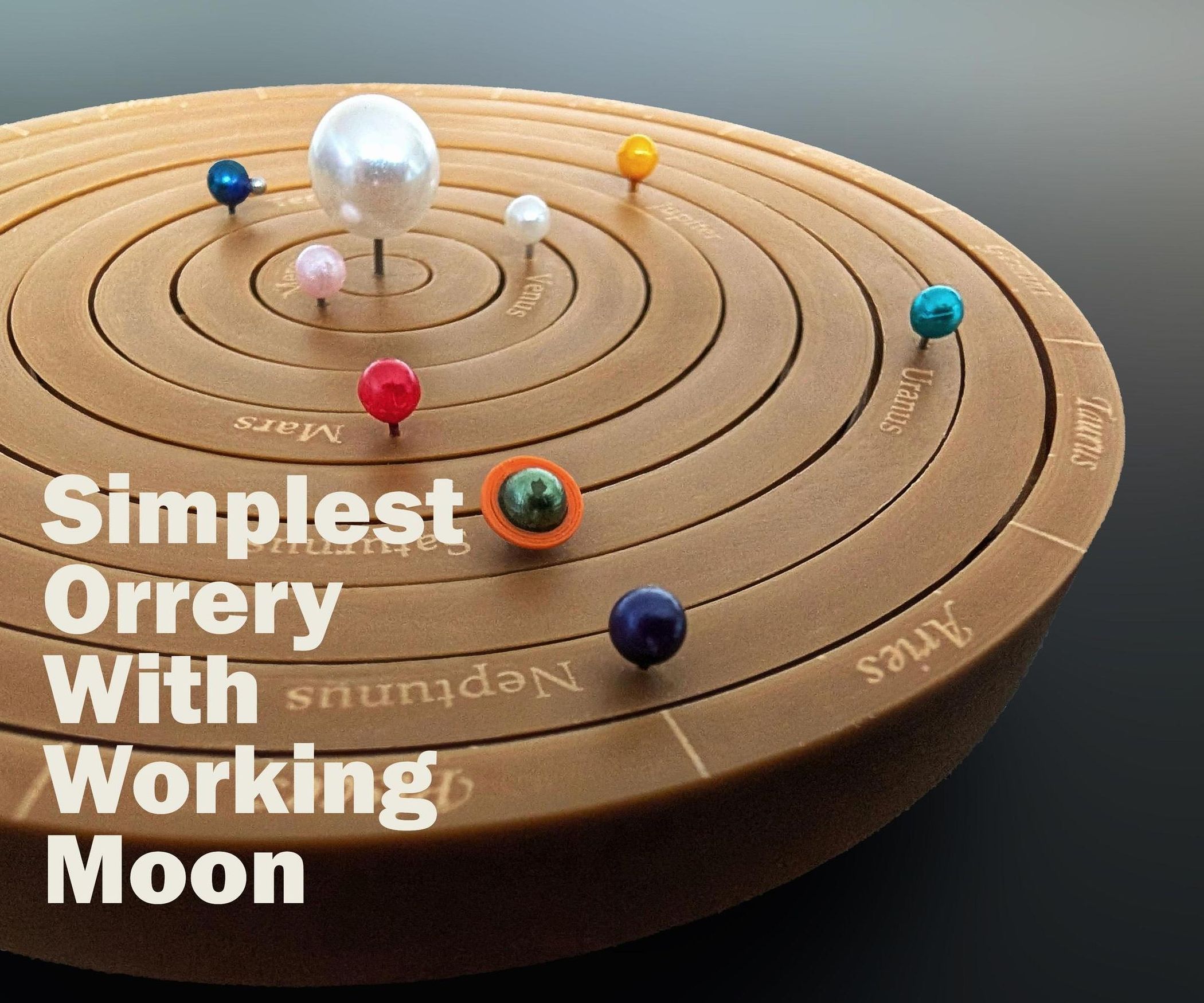 Sinstructables Solar System The Meridian Orrery: a Simple 3D Printed Solar System With a Working ...