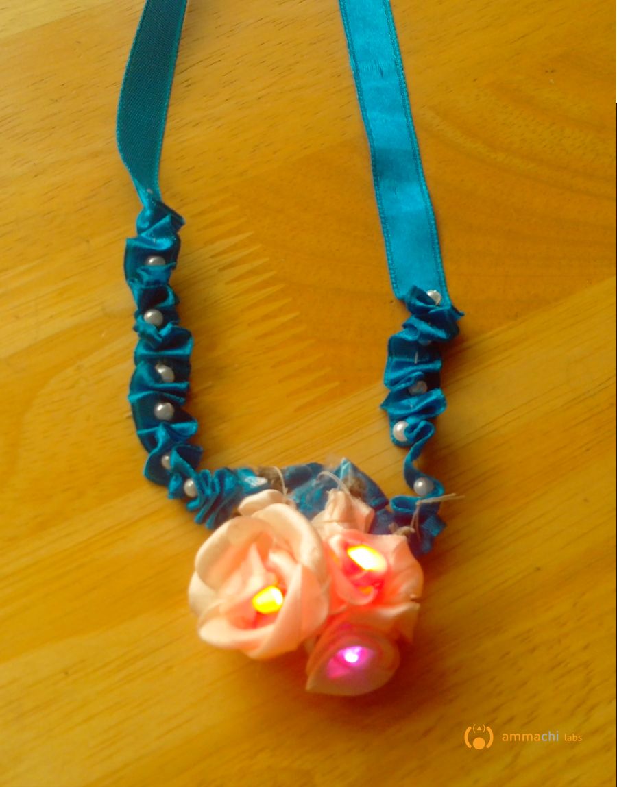 Twinkling LED Ribbon Necklace.