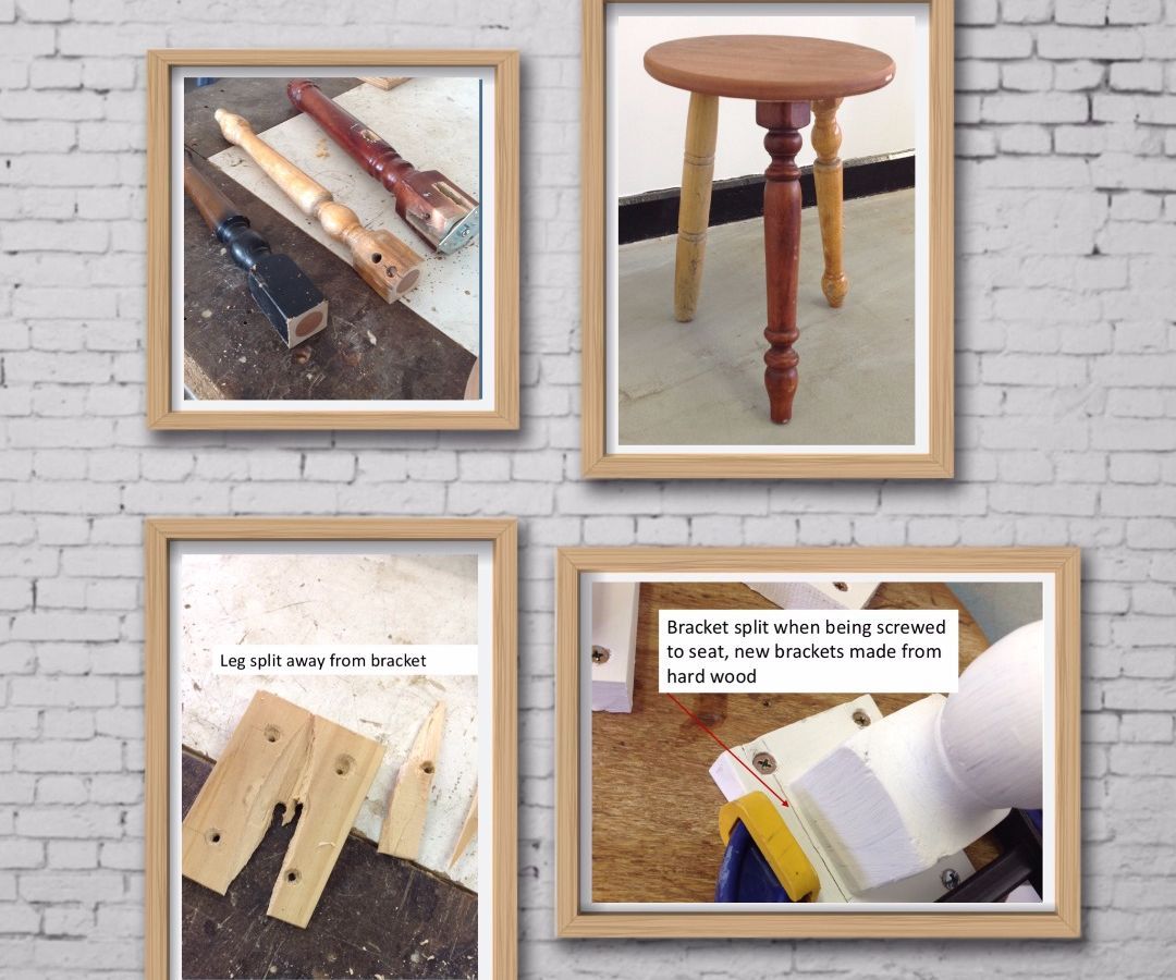 Recycle Chair Leg Stool Fails