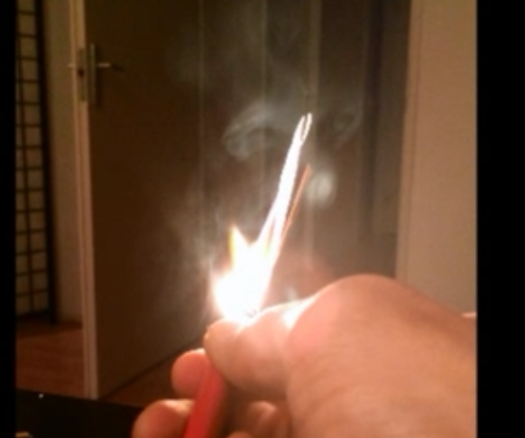Ballpoint pen 'Flamethrower' match shooter  - gimmick