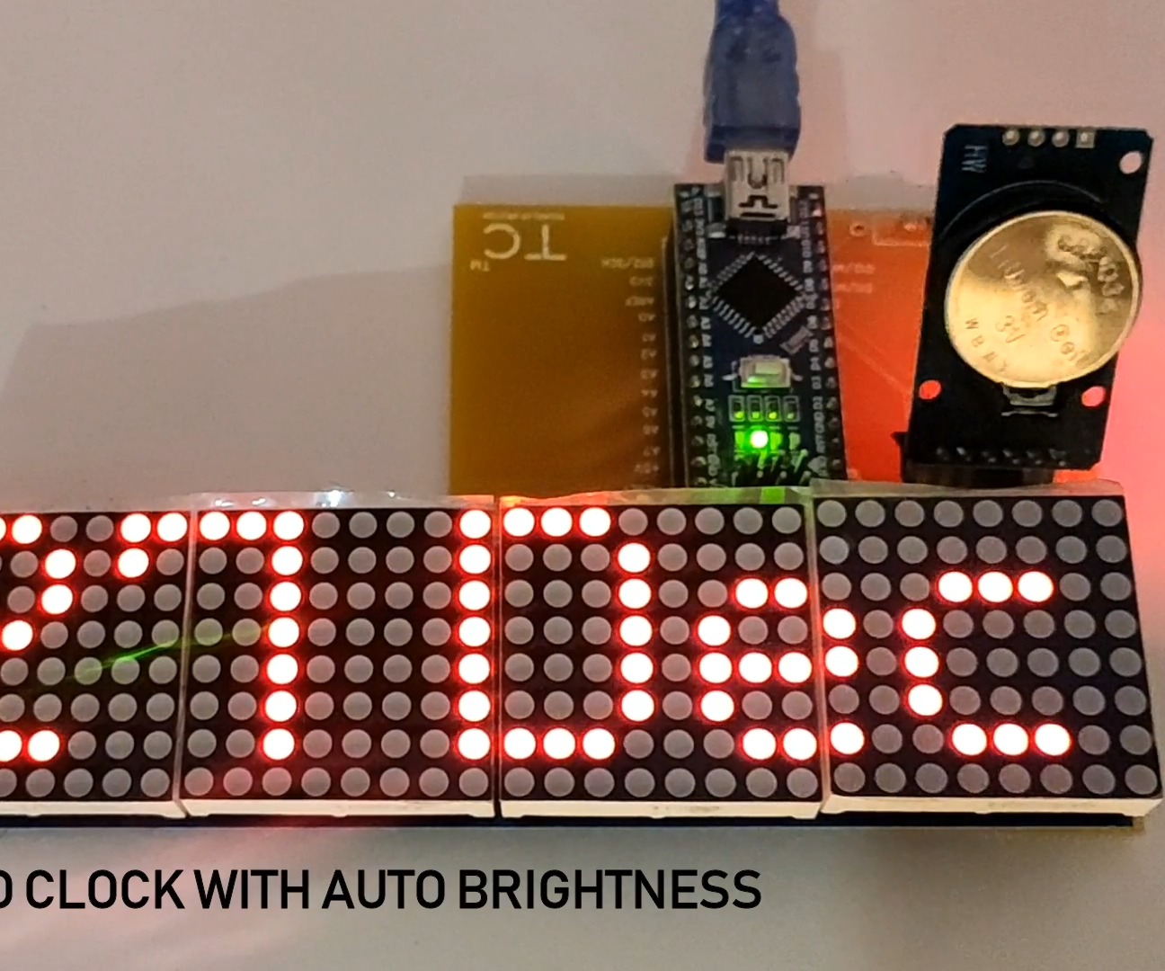 Arduino Nano Clock With Adaptive Brightness Using Prototype PCB From Jlcpcb.com