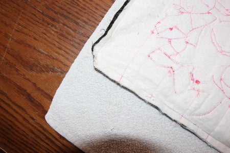 Sewing Background Front of Pillow to Back of Pillow