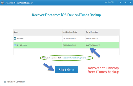 Download & Launch Jihosoft IPhone Data Recovery and Connect Your IPhone to Computer