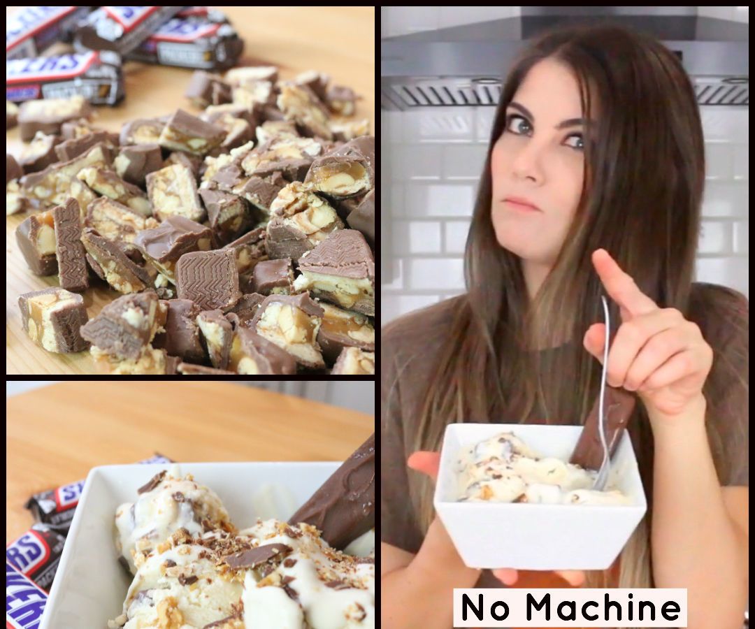 Snickers No Machine Ice Cream
