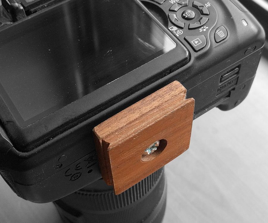 Wood Camera Tripod Mount