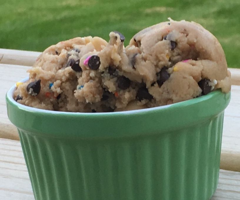 Edible Rainbow Funfetti Cookie Dough