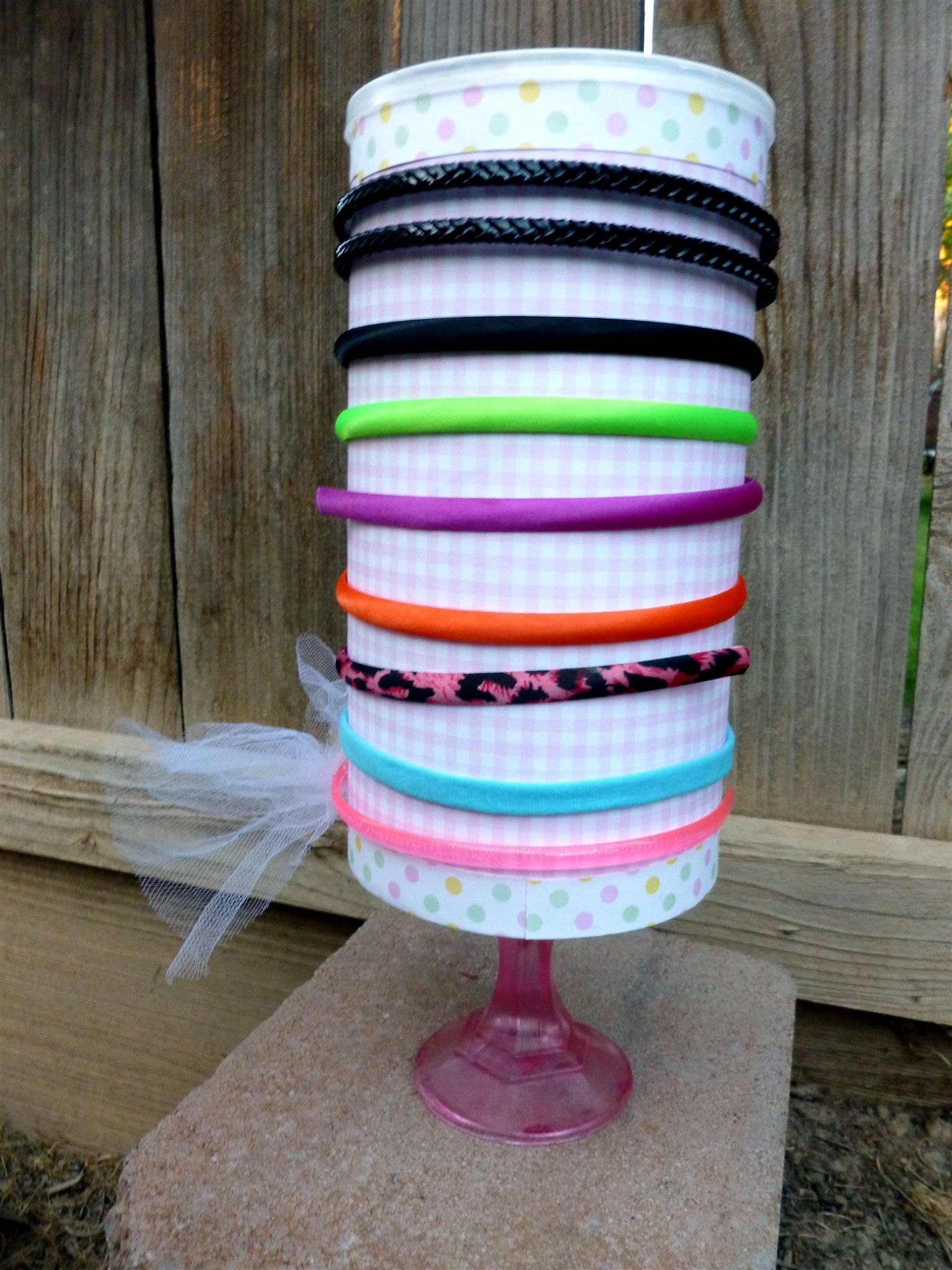 Up-Cycled Oatmeal Container to a Headband Holder