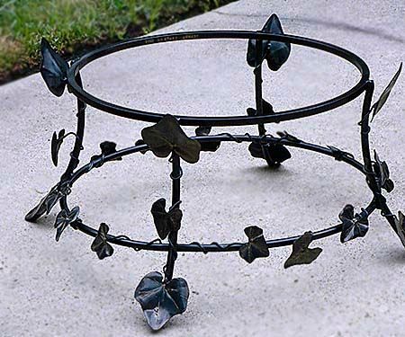 Metal Ivy Leaves for a Chiminea Stand