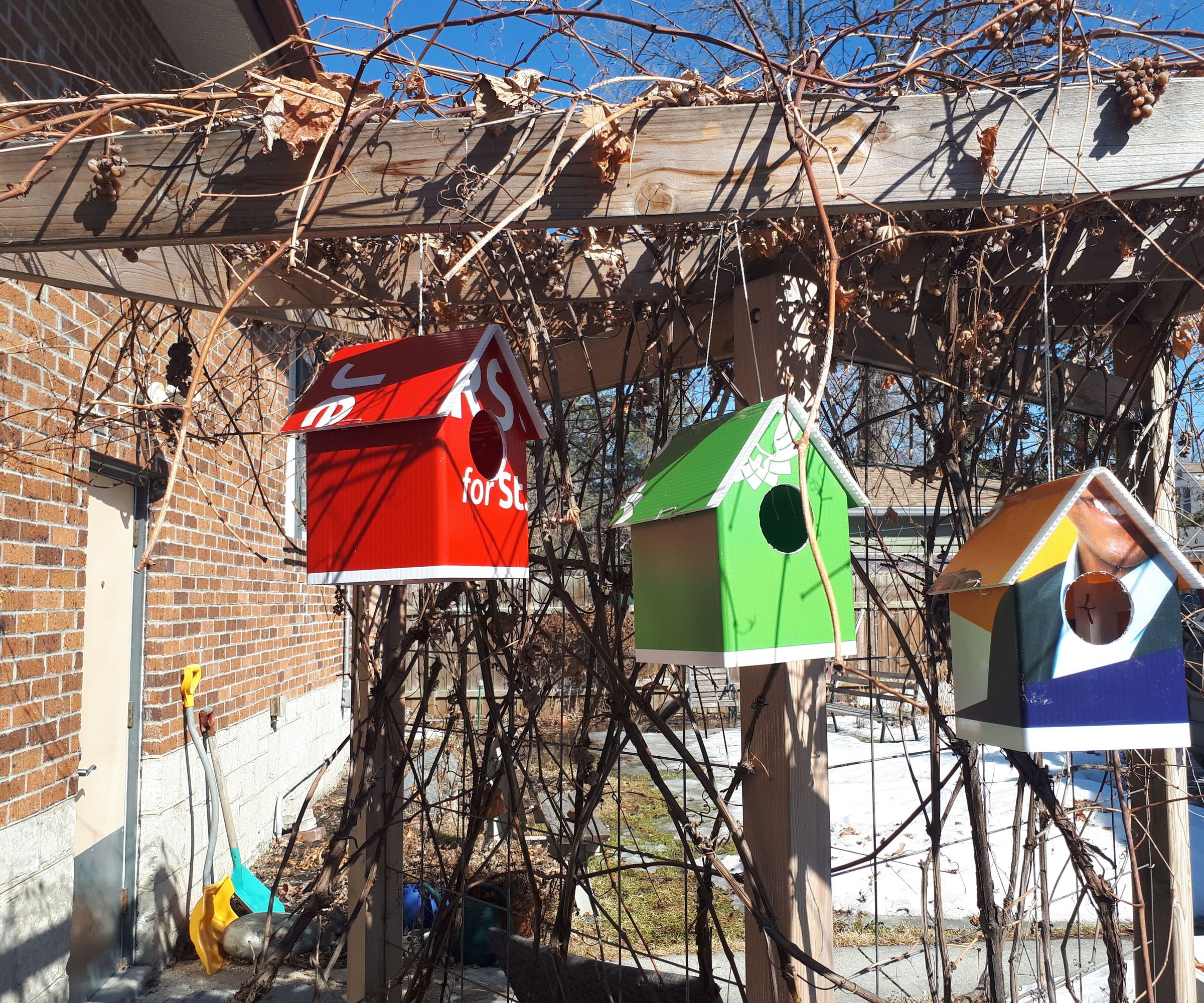 Bird Housed Made From Election Signs