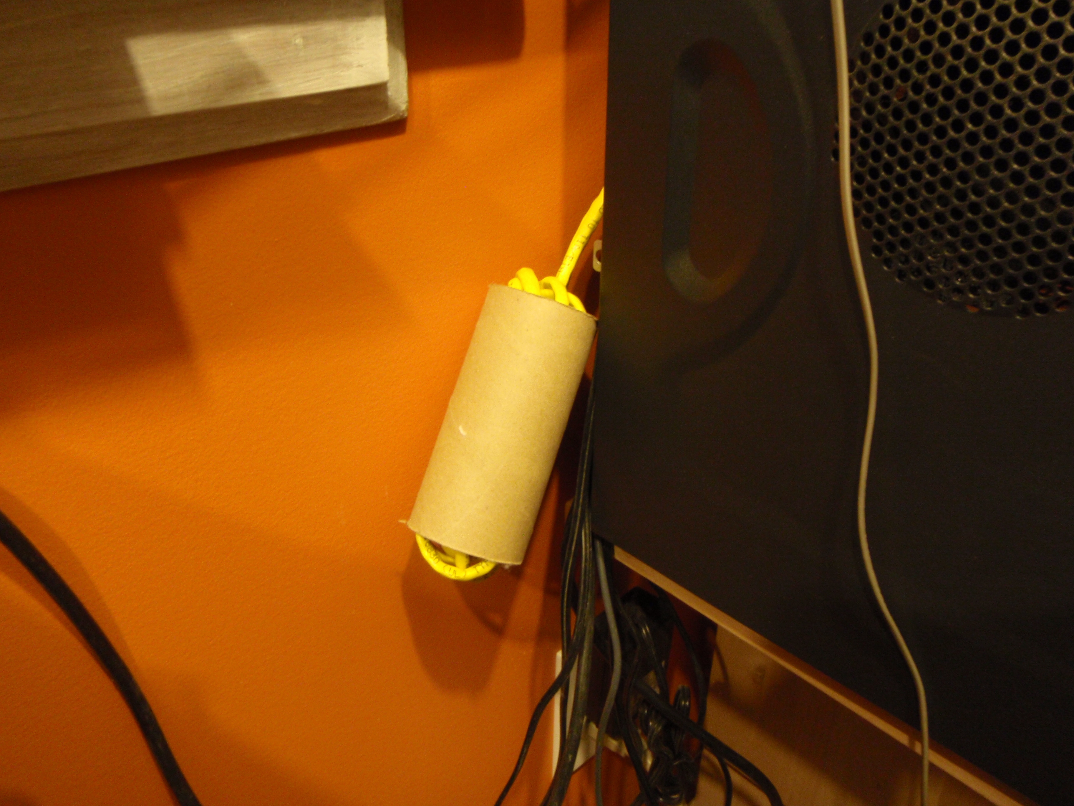 Toilet Paper Roll Cable Organizer