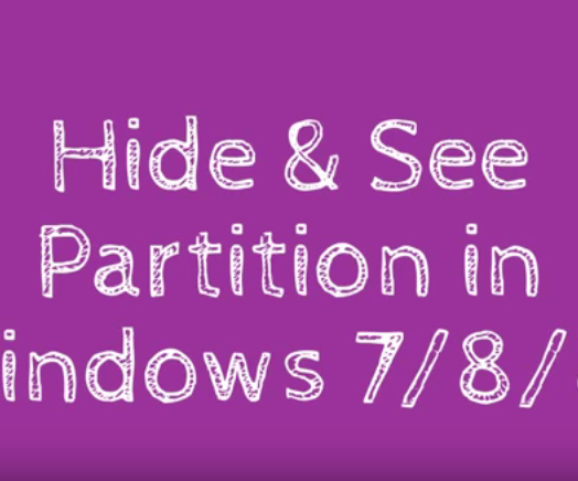 Hide & See Partition in Windows 7/8/8.1