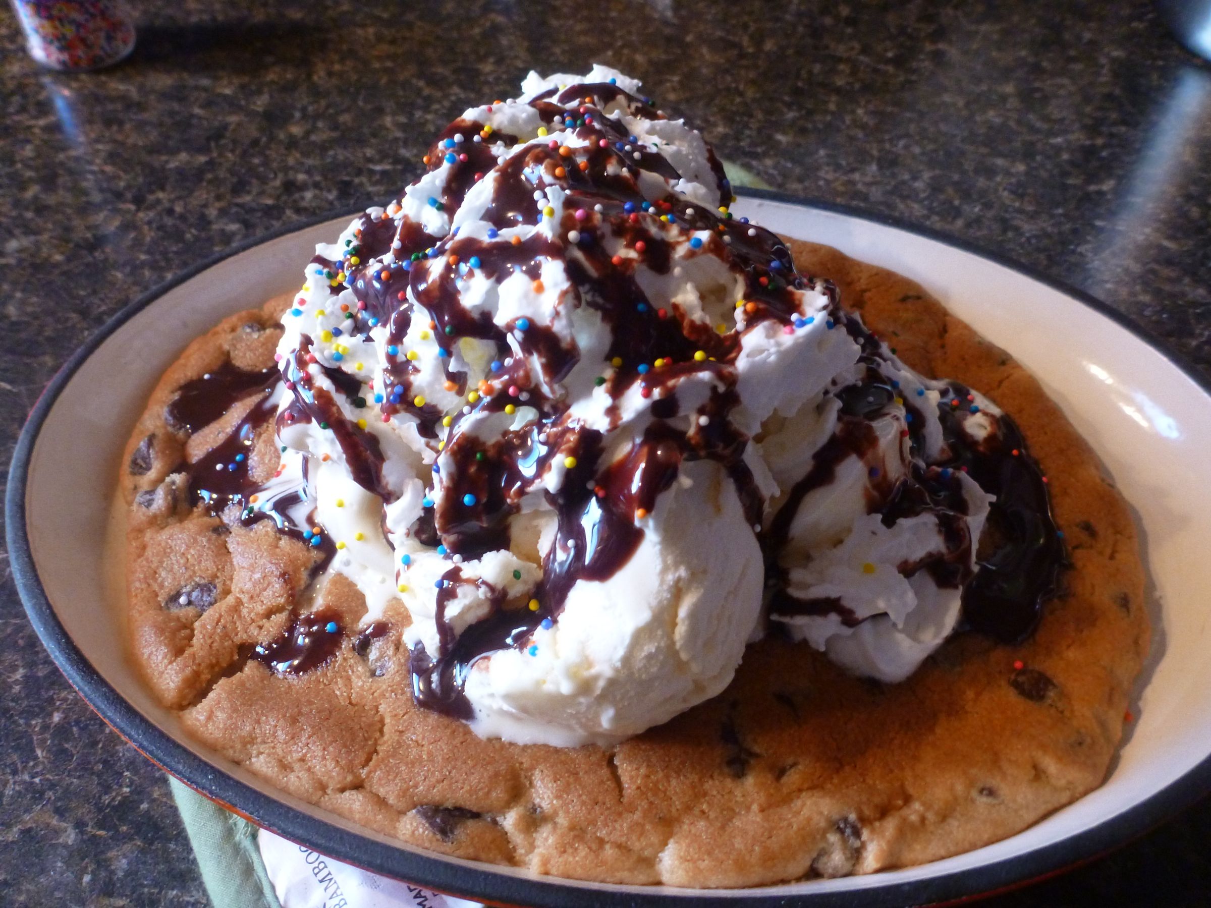 Warm Chocolate Chip Cookie Sundae