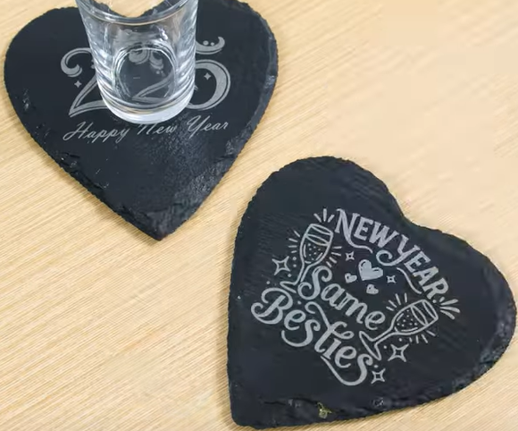 How to Make New Year Slate Coasters