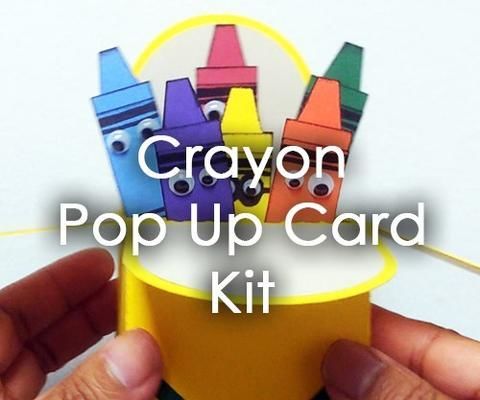 Crayon Popup Greeting Card
