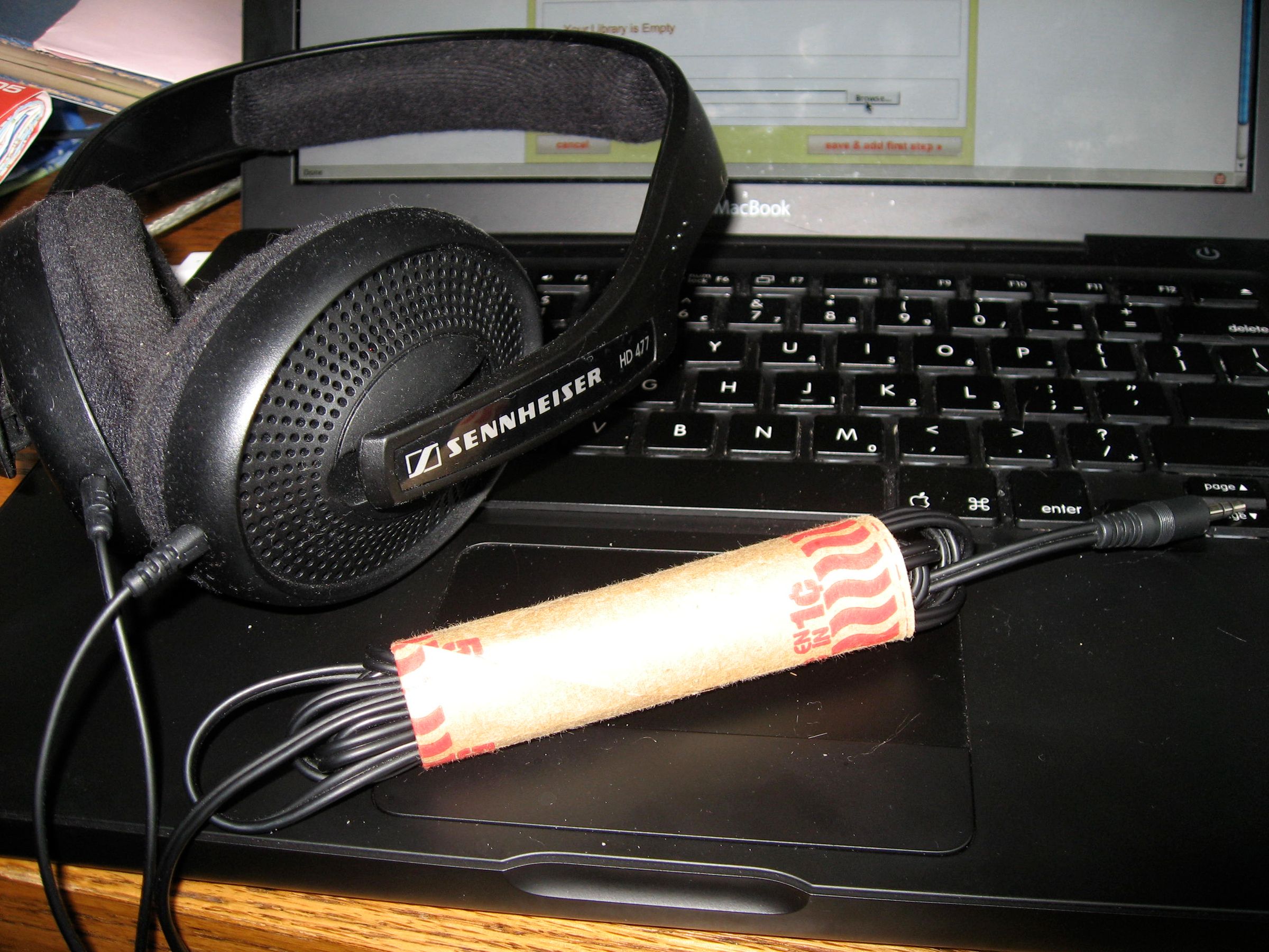 Ultra-cheap Headphone Cable Wrap