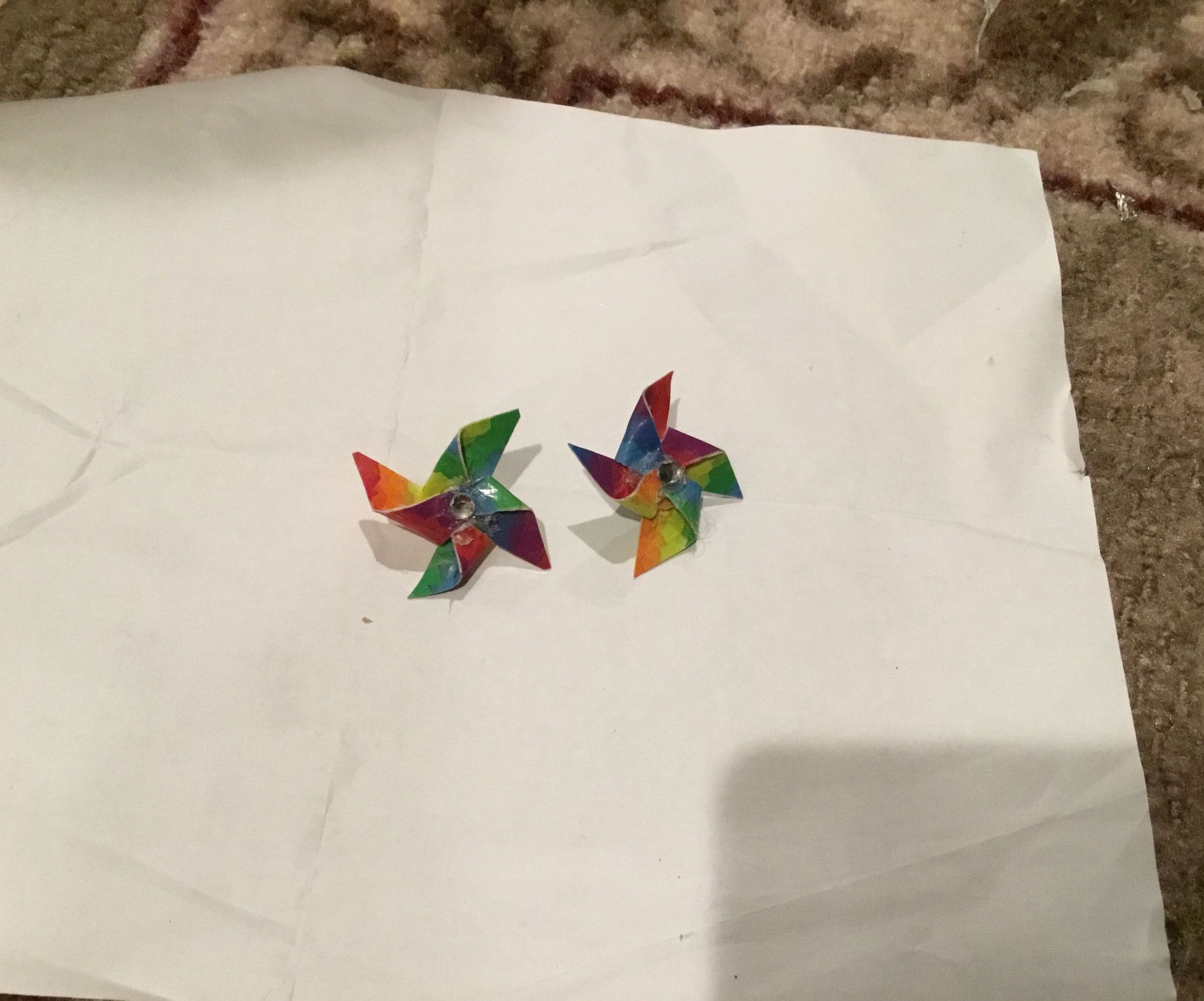 Duct Tape Pinwheel Earrings