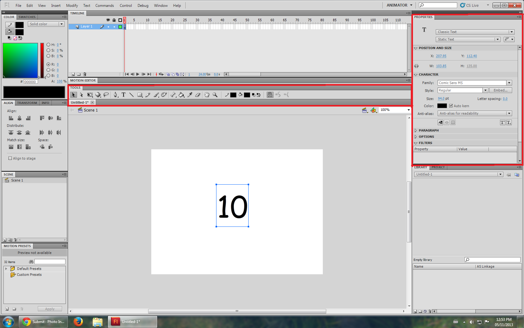 How to make a simple movie countdown animation in flash
