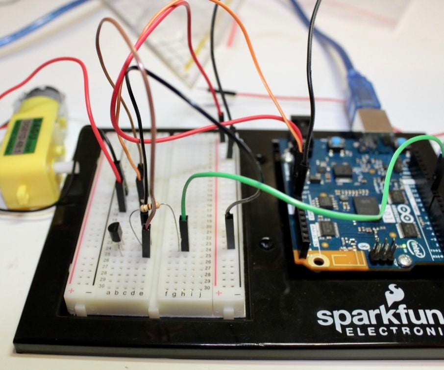 Controlling a Motor an NPN Transistor on the Arduino 101 : 4 Steps ...