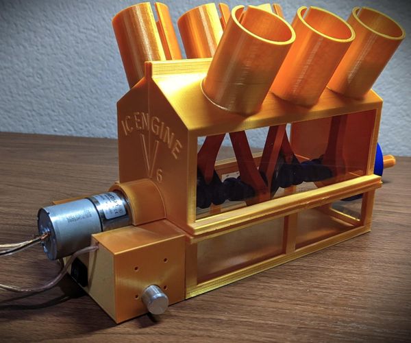 3D Printed - V6 Internal Combustion Engine