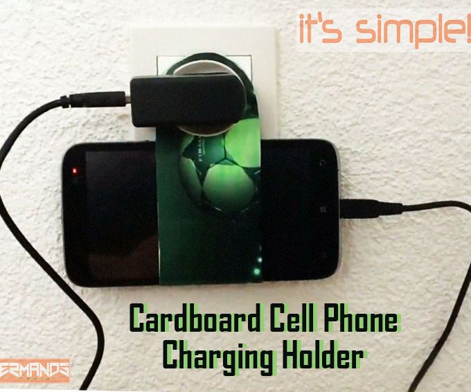 Cardboard Cell Phone Charging Holder