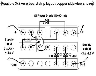 3x7 Veroboard Layout