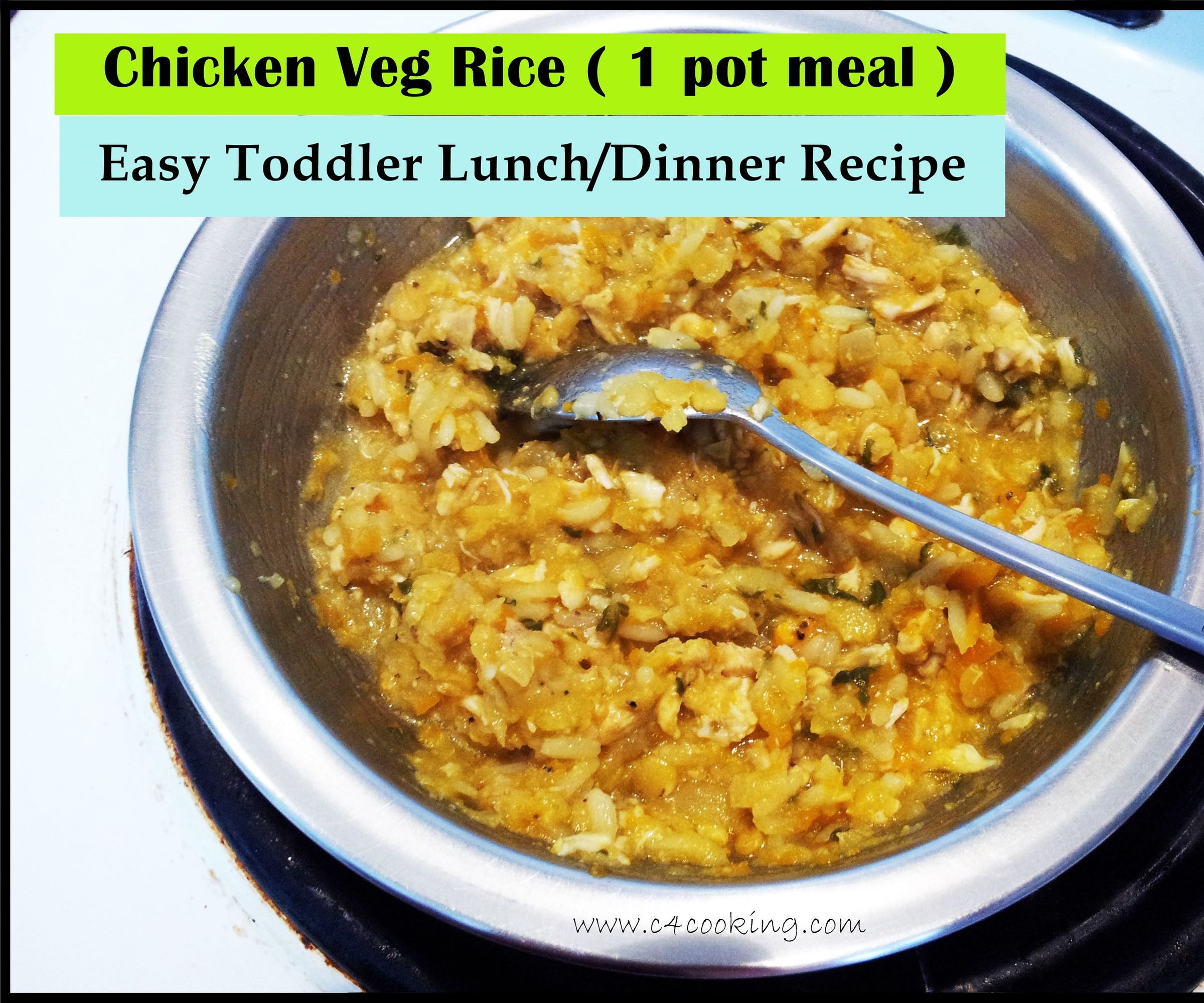 Chicken & Vegetable Rice ( 1 POT MEAL ) - Easy Toddler Lunch/Dinner Recipe