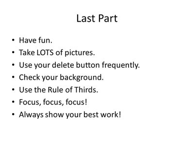 Take Great Pics, Easy Tutorial!