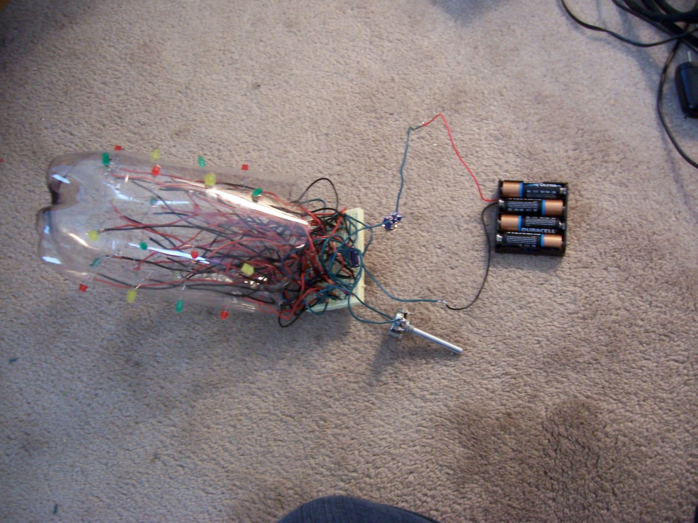 How to Make a Water Bottle LED Flasher!