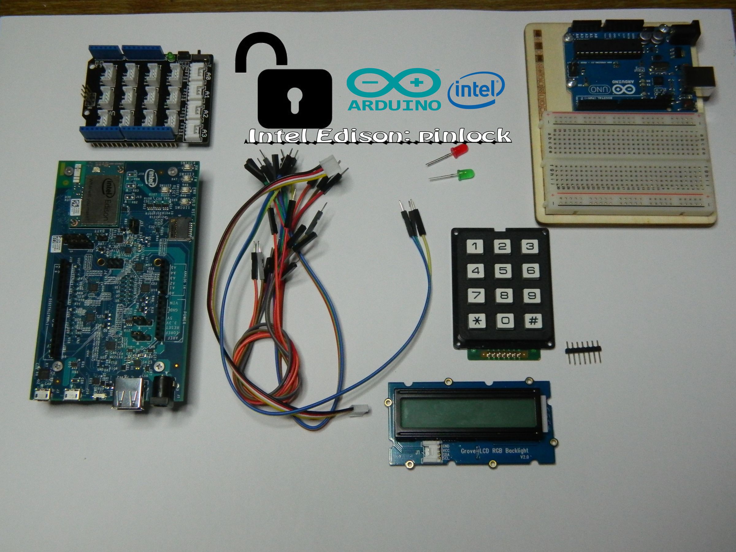 Intel Edison: Pinlock (keypad)