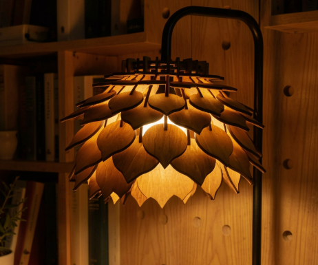Laser Cut Wooden Chandelier