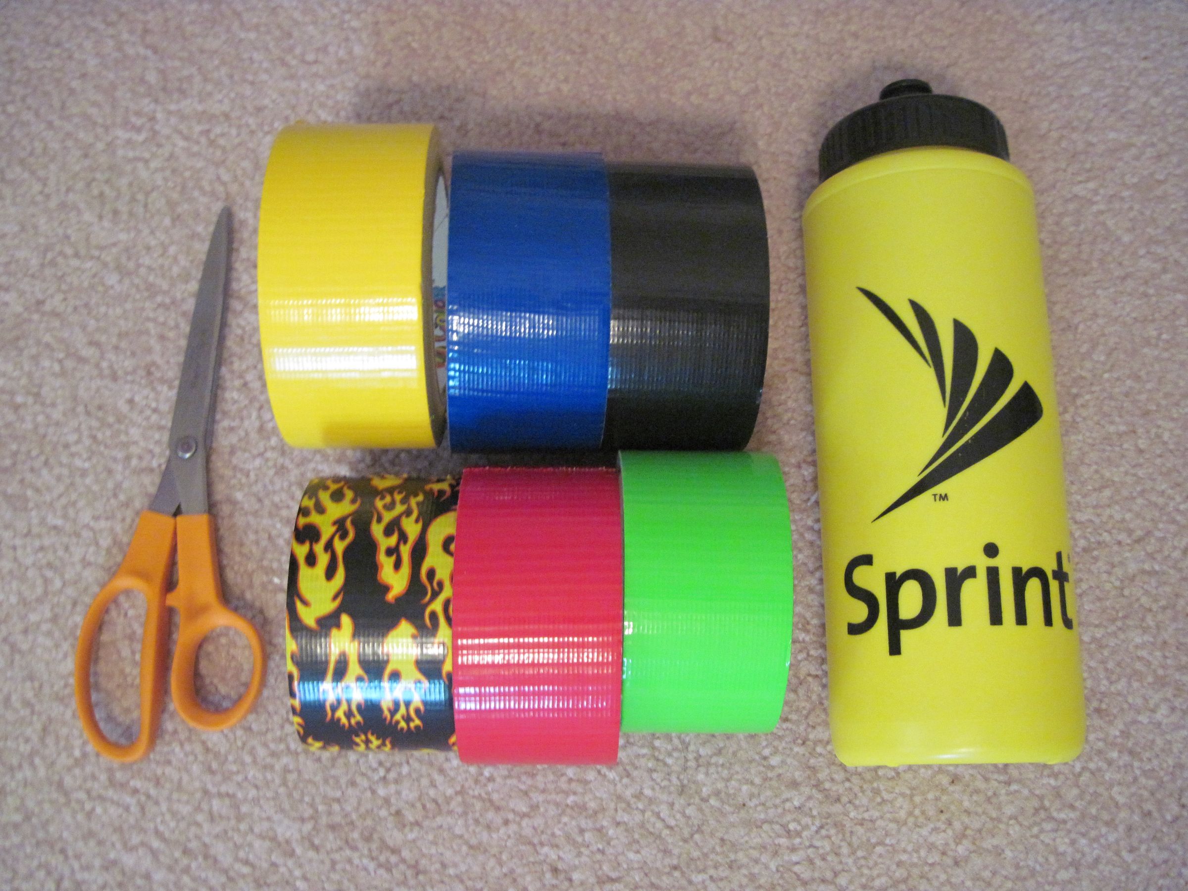 Duct tape water bottle holder