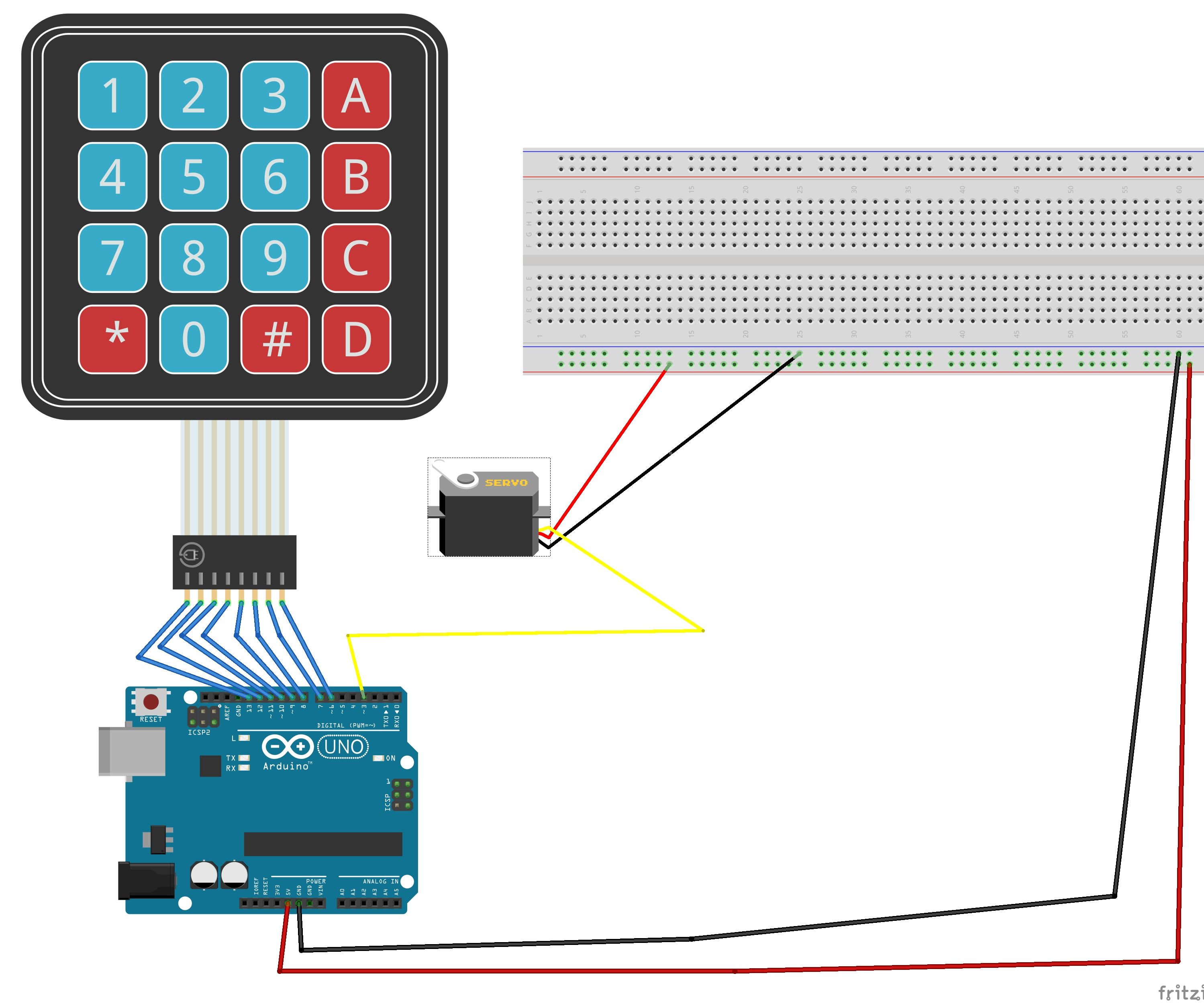 Servo Positoning With a Keypad