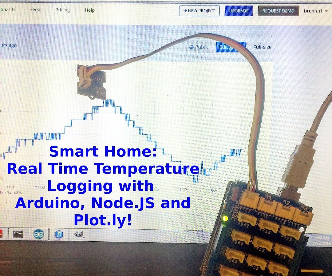Real Time Temperature Logging With Arduino, NodeJS and Plotly!