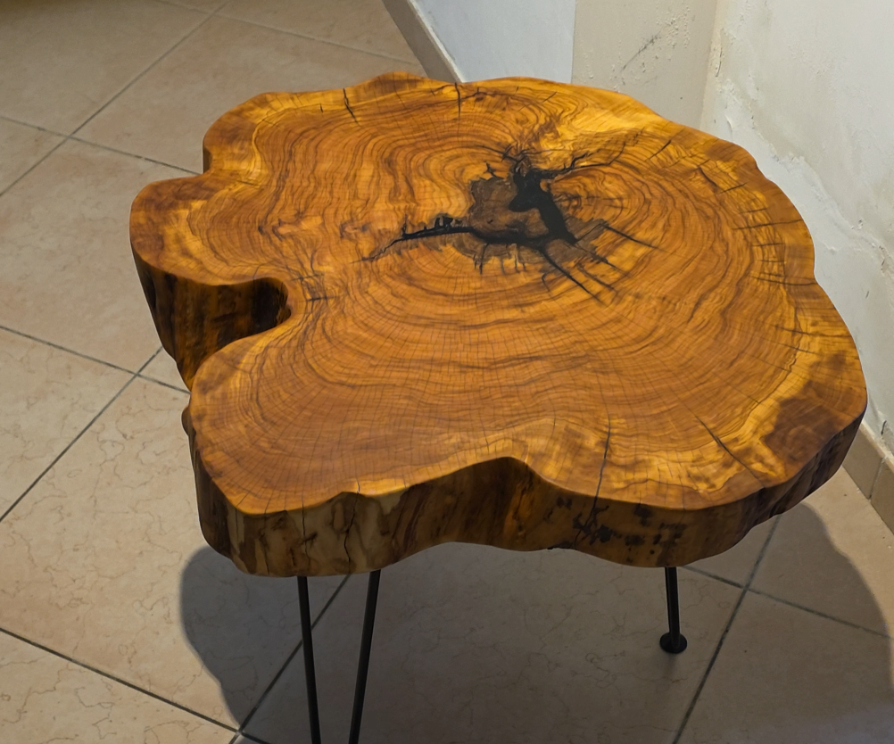 How to Build a Live Edge Olive Wood Coffee Table With Black Epoxy Resin Inlays