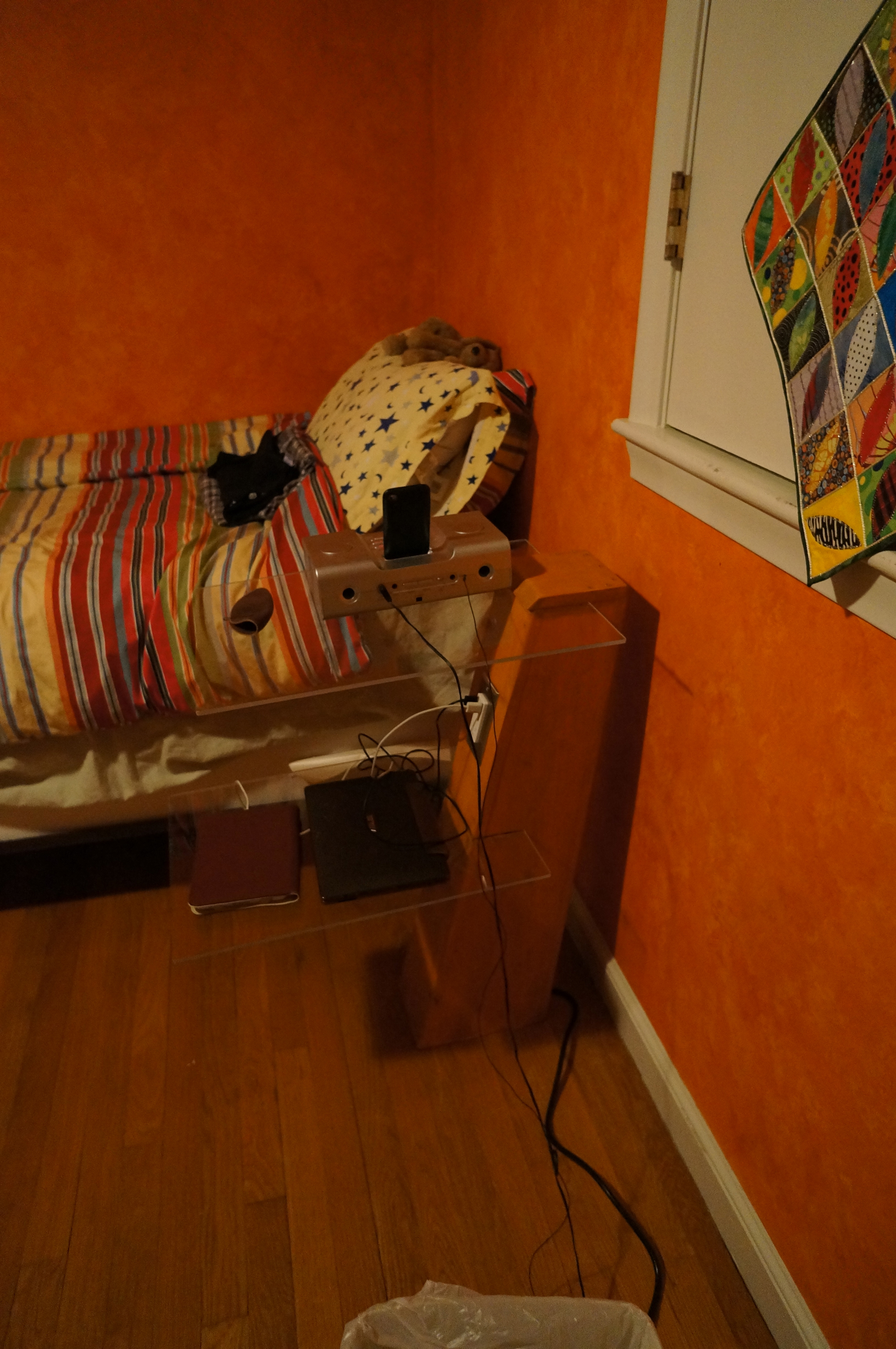 Cantilever night stand (with USB charging)