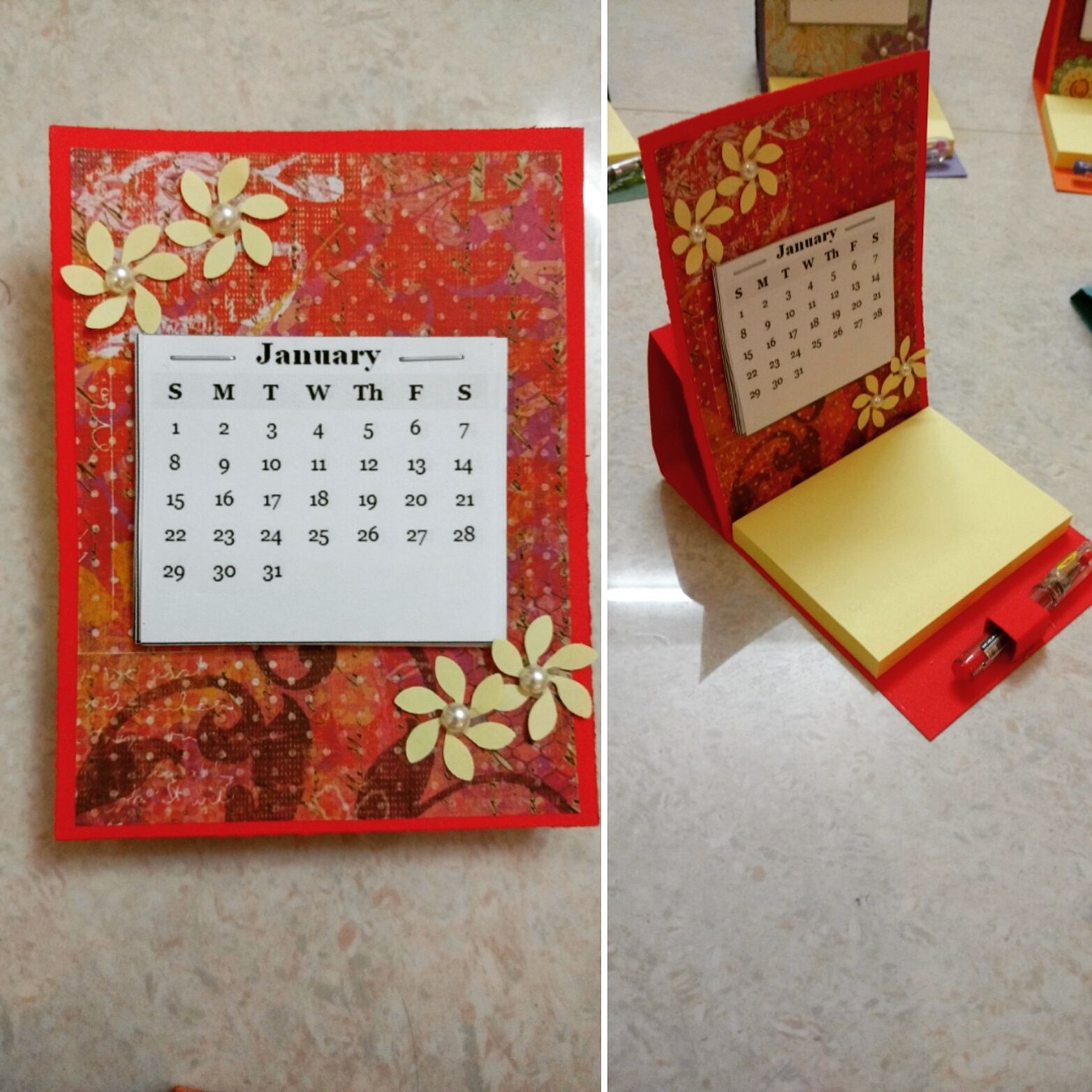Post It Note Holder With Calendar