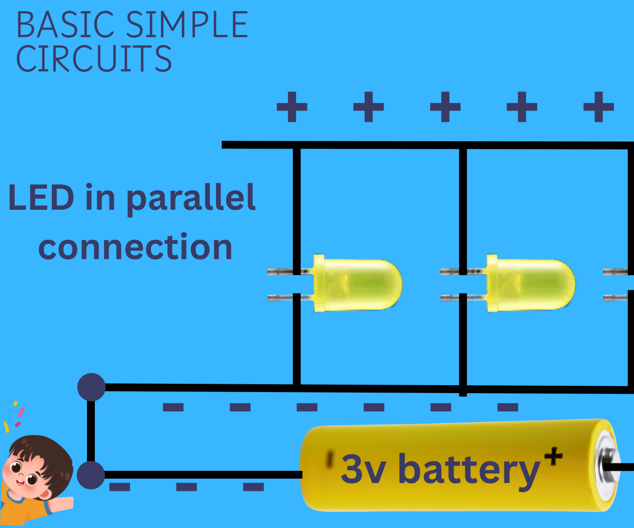 Parallel Connection Led With 3v Battery