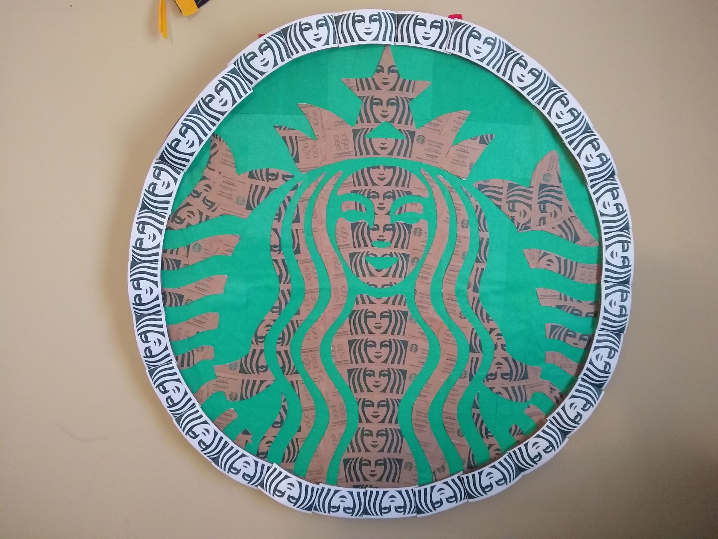 Giant Recycled Starbucks Wall Art 5 Steps (with Pictures) Instructables