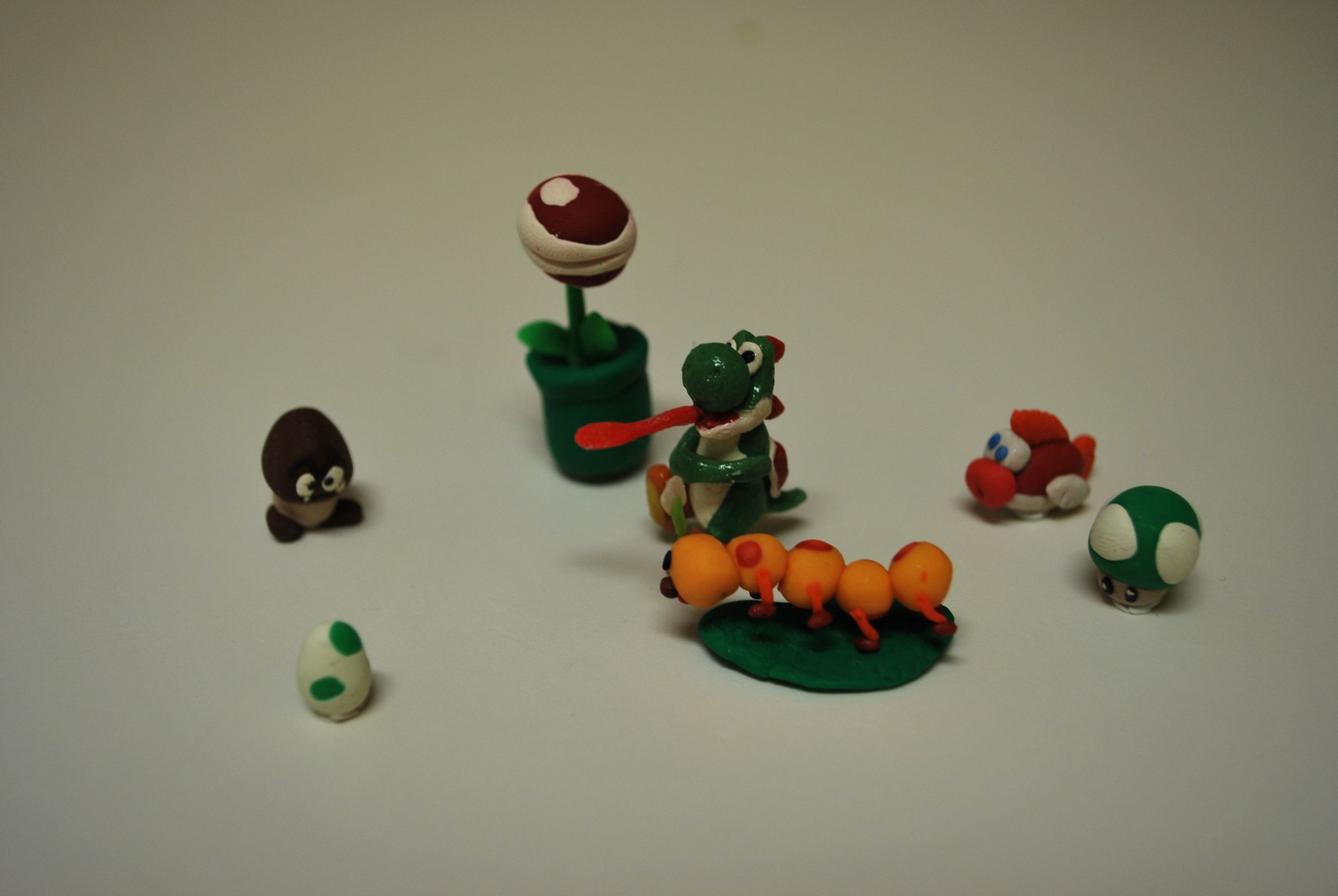 Polymer Clay Super Maro Figures.