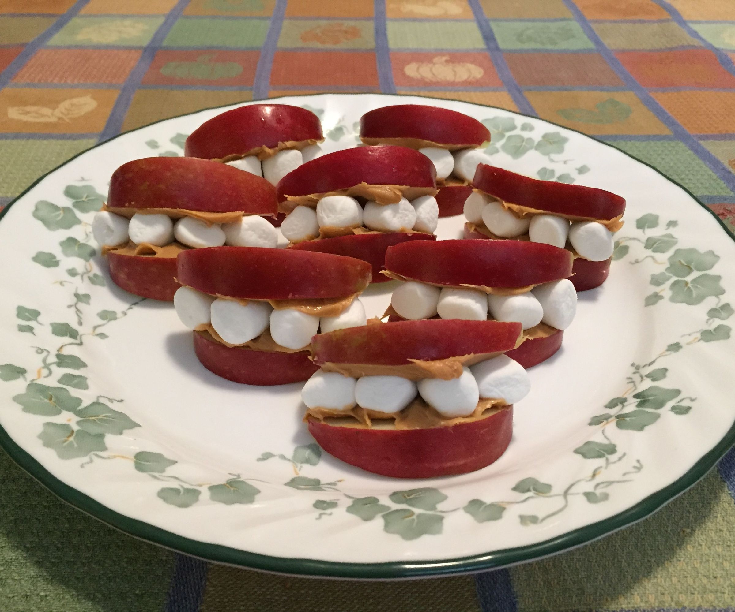 Apple Peanut Butter Smiles