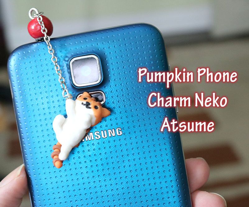 Tutorial: Pumpkin DIY Neko Atsume Phone Charm - Polymer Clay
